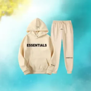 essentials cream tracksuit