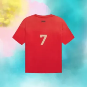 essentials red t shirt