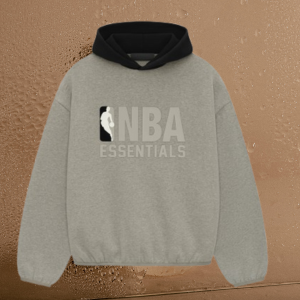 essentials grey nba hoodie